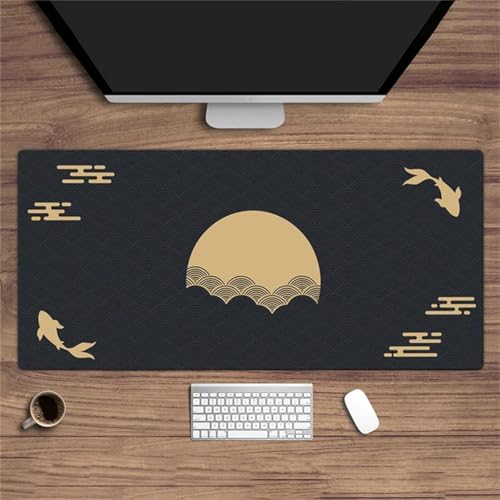 Gaming Mousepad XXL 900x400x3mm Groß Mausped,Abstrakte Kräuselung Mauspad mit Motiv,rutschfest Schreibtischunterlage,Verbessert Gaming Mauspad Präzision und Geschwindigkei,Mauspad für Büro,Zuhause von Cekog