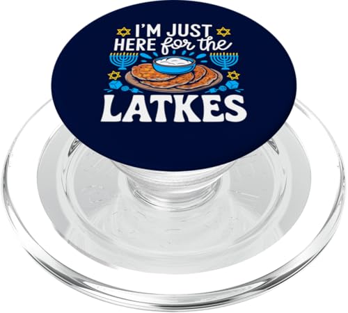 Funny Chanukkah I'm Just Here for the Latkes Jewish Chanukah PopSockets PopGrip für MagSafe von Celebrate Hanukkah Tee Shirts