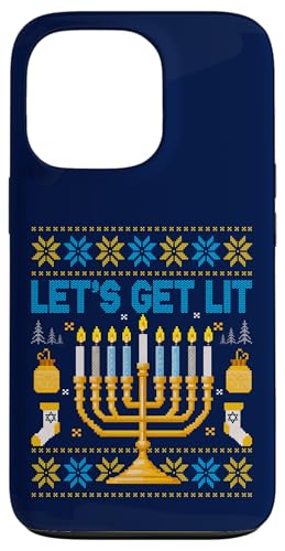 Hülle für iPhone 13 Pro Funny Let's Get Lit Jüdische Chanukkah Jüdische Chanukah Menora von Celebrate Hanukkah Tee Shirts