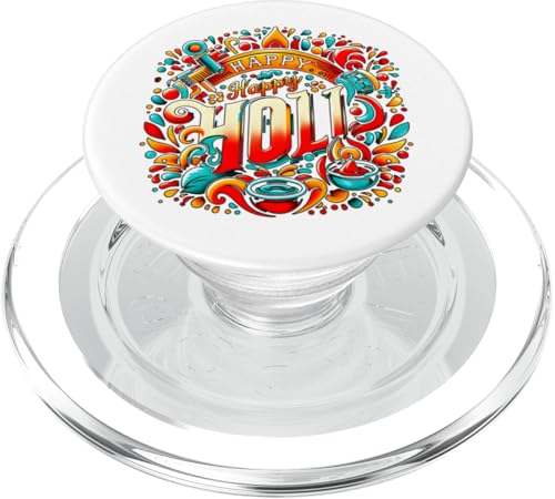 Happy Holi Festival Outfit For Women Kids Men Family PopSockets PopGrip für MagSafe von Celebrate Happy Holi Festival Outfit For Indian