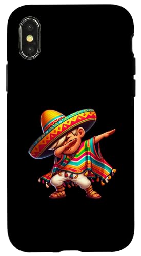 Hülle für iPhone X/XS Mexikanischer Junge Dabbing Funny Sombrero Cinco de Mayo Fiesta von Celebrating Mexican Fiestas Sombrero Poncho Art