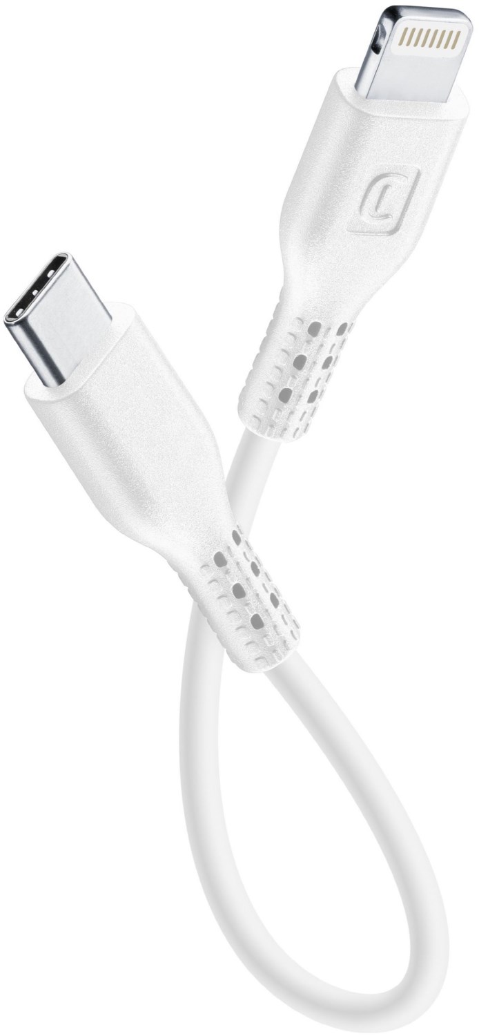 Lightning/USB-C Kabel (0,15m) weiß von Cellular Line