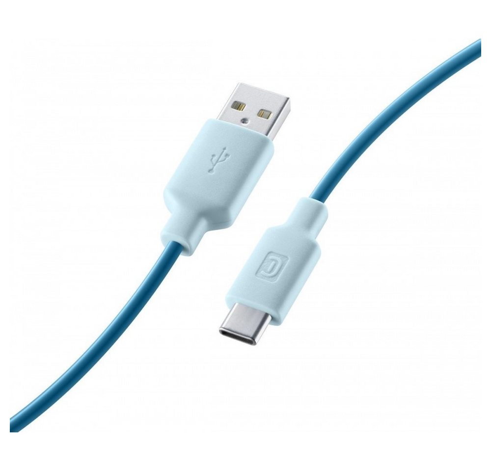 Cellularline Cellularline 100cm USB-C Kabel blau - Lade- und Datenk. Elektro-Adapter USB Type-A auf Type-C zu USB Type-A auf Type-C von Cellularline