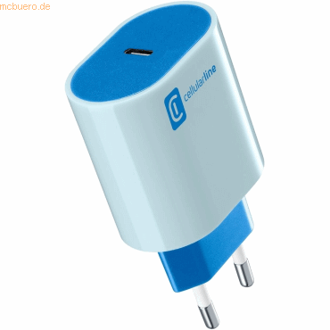 Cellularline Cellularline USB-C CHARGER PD 20W BLUE von Cellularline