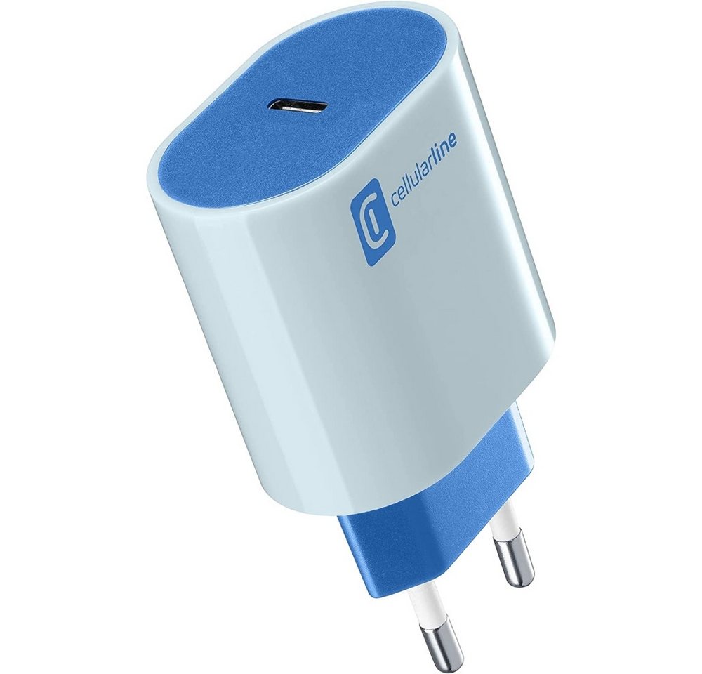 Cellularline Reiselader 20W USB-C blau - Ladegerät Handy-Netzteile von Cellularline