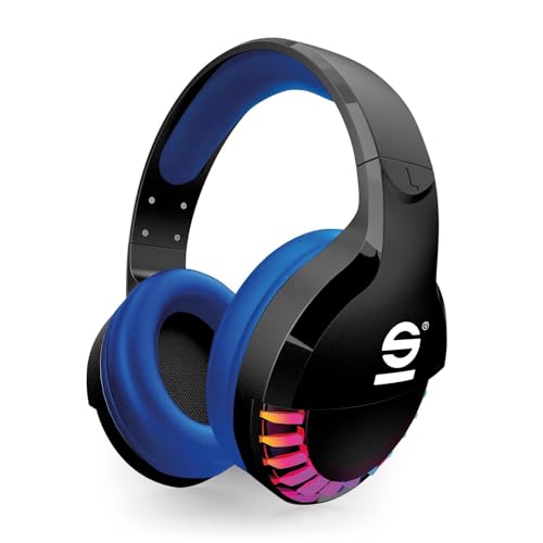 Celly, Wireless Speed Kopfhörer, Sparco-Line, Gaming Over Ear, mit funktionalem Design und verstellbarem Kopfbügel, eingebautes Mikrofon und Fernbedienung, mit LED-Rainbow von Celly