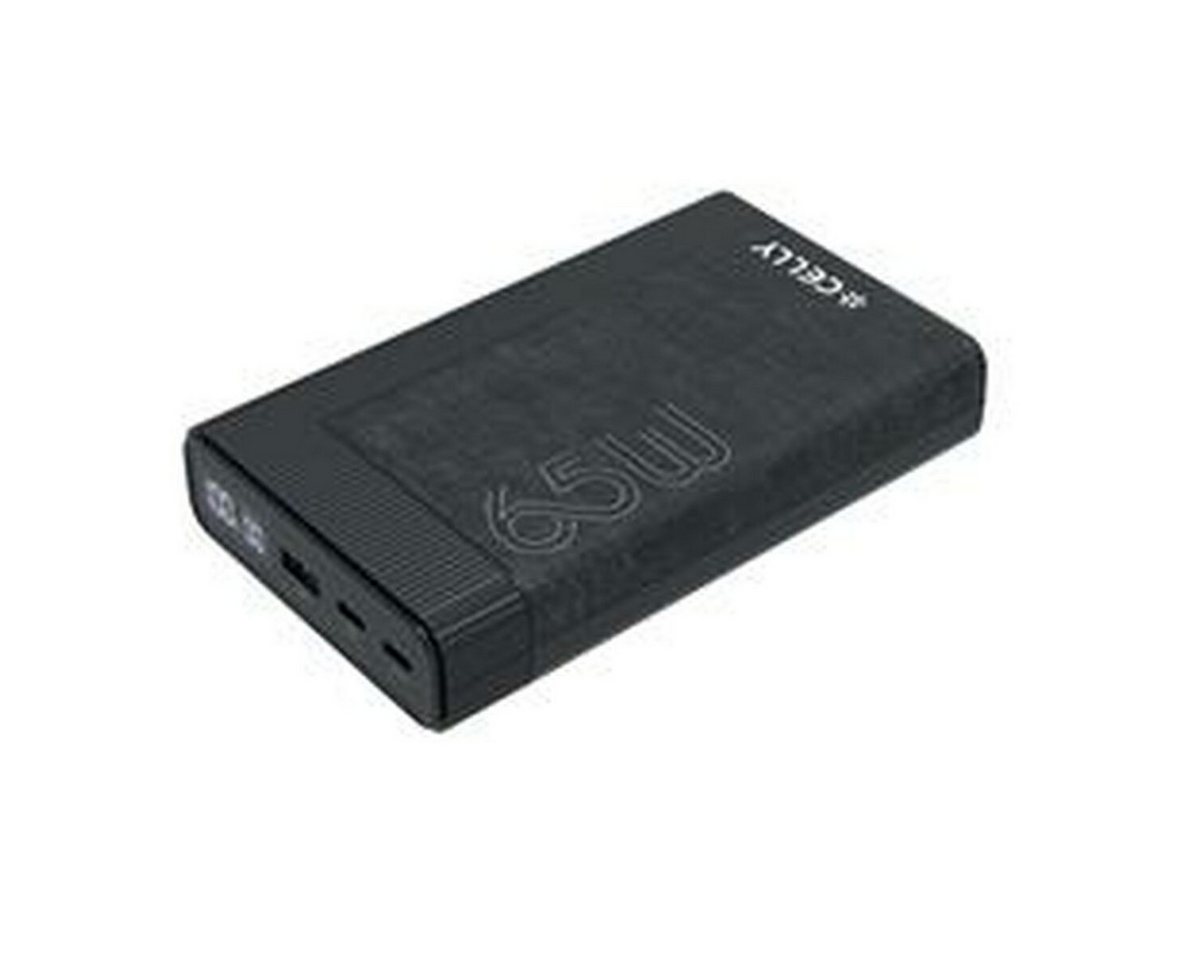 Celly Powerbank, Powerbank Celly PBPD65W20EVOBK Schwarz 20000 mAh von Celly