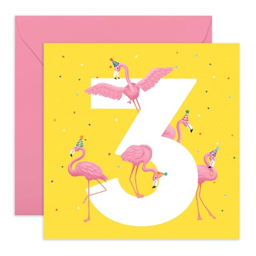 CENTRAL 23 Geburtstagskarte zum 3. Geburtstag – Flamingo Alter 3 – Baby Meilensteinkarten zum dritten Geburtstag – Tier – Geschenke für Sohn, Jungen, Enkel, Neffen – mit Aufkleber CENTRAL 23 Geburtstagskarte zum 3. Geburtstag – Flamingo Alter 3 – Baby Meilensteinkarten zum dritten Geburtstag – Tier – Geschenke für Sohn, Jungen, Enkel, Neffen – mit Aufkleber von Central 23