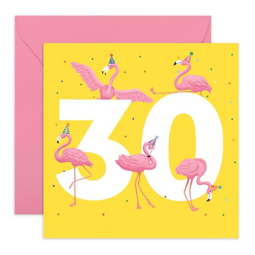 CENTRAL 23 Geburtstagskarte zum 30. Geburtstag für Frauen – Flamingo Alter 30 – Ehefrau – Mutter – Schwester – Dreißigster Geburtstag Grußkarte weibliche Freunde – kommt mit Aufklebern CENTRAL 23 Geburtstagskarte zum 30. Geburtstag für Frauen – Flamingo Alter 30 – Ehefrau – Mutter – Schwester – Dreißigster Geburtstag Grußkarte weibliche Freunde – kommt mit Aufklebern von Central 23