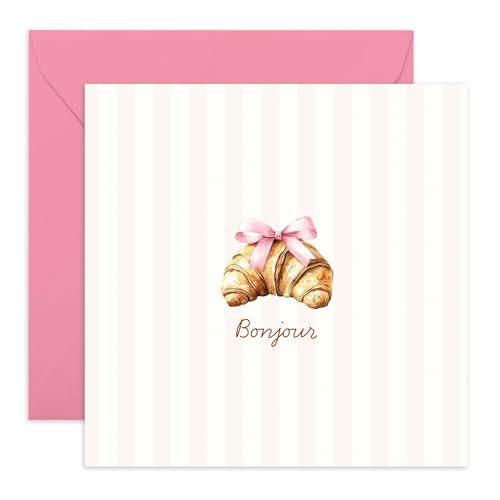 Central 23 Carte anniversaire pour femme – BONJOUR – Croissant avec nœud – Carte d'anniversaire pour petite amie, épouse meilleure amie – Livrée avec des autocollants – par Central 23 Carte anniversaire pour femme – BONJOUR – Croissant avec nœud – Carte d'anniversaire pour petite amie, épouse meilleure amie – Livrée avec des autocollants – par von Central 23