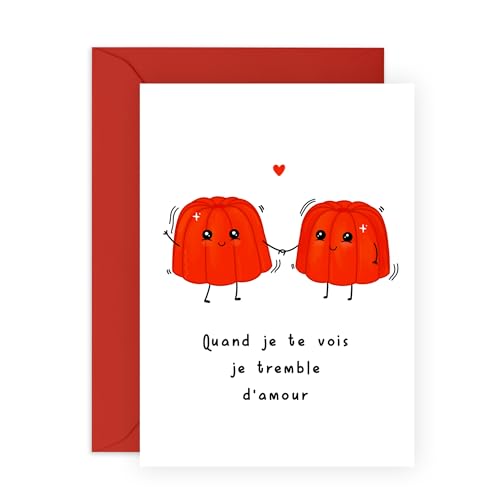Central 23 Carte anniversaire pour petit ami – JE TREMBLE D'AMOUR – Carte Saint Valentin pour mari – Carte Je t'aime pour petite amie épouse partenaire – Livrée avec des autocollants – Par Central 23 Carte anniversaire pour petit ami – JE TREMBLE D'AMOUR – Carte Saint Valentin pour mari – Carte Je t'aime pour petite amie épouse partenaire – Livrée avec des autocollants – Par von Central 23