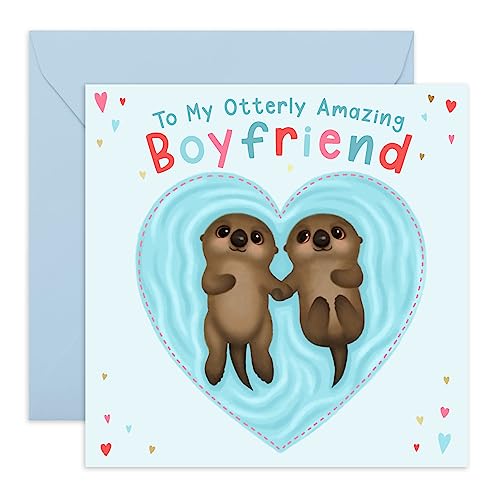 Central 23 Geburtstagskarte für Freund – Otterly Amazing Boyfriend – Otter-Valentinskarte – niedliche Jahrestagskarte für Freund, ihn, Männer – Wortspiel – Valentinstag von Central 23