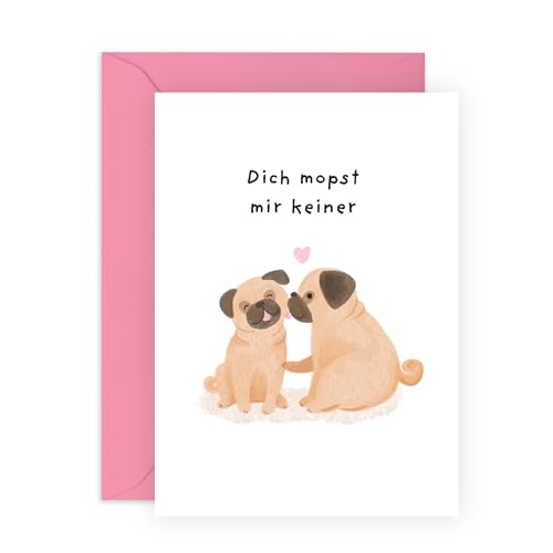 Central 23 Hund-Jubiläum karte für Partner – DICH MOPST MIR KEINER – Geschenk für Ehemann, Ehefrau, Freund, Freundin – Karte zum Jahrestag, Valentinstag, Geburtstag – mit Aufklebern Central 23 Hund-Jubiläum karte für Partner – DICH MOPST MIR KEINER – Geschenk für Ehemann, Ehefrau, Freund, Freundin – Karte zum Jahrestag, Valentinstag, Geburtstag – mit Aufklebern von Central 23