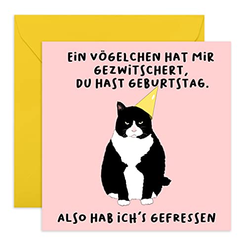 Central 23 - Lustige Geburtstagskarte – EIN VÖGELCHEN HAT MIR GEZWITSCHERT - Humorvolle Glückwunschkarte zum Geburtstag für Männer Frauen Ihn Sie - Mit witzigen Aufklebern Central 23 - Lustige Geburtstagskarte – EIN VÖGELCHEN HAT MIR GEZWITSCHERT - Humorvolle Glückwunschkarte zum Geburtstag für Männer Frauen Ihn Sie - Mit witzigen Aufklebern von Central 23