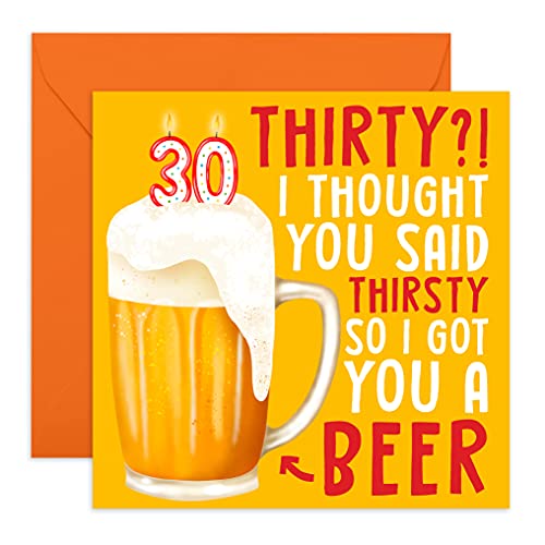 Central 23 Lustige Geburtstagskarte zum 30. Geburtstag Bruder Thirty Thirsty Beer - Glückwunschkarte Geburtstag für Brüder - Lustige Karte für Geburtstage oder Feiern - Birthday Karte für Mann von Central 23