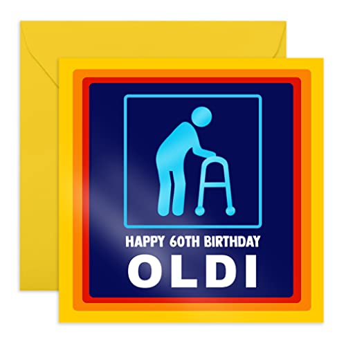 Central 23 Lustige Geburtstagskarte zum 60. Geburtstag – "Happy 60th Birthday Oldi" – Geschenk zum 60. Geburtstag für Senioren – Papa Mama – Sechziger Jahre – kommt mit lustigen Aufklebern Central 23 Lustige Geburtstagskarte zum 60. Geburtstag – "Happy 60th Birthday Oldi" – Geschenk zum 60. Geburtstag für Senioren – Papa Mama – Sechziger Jahre – kommt mit lustigen Aufklebern von Central 23