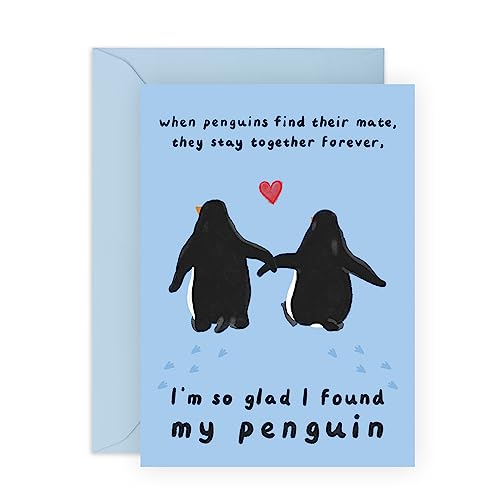 Central 23 Pinguin Jahrestag karte für Ehemann, Ehefrau, Partnerin – You Are My Penguin – Valentinstagskarte für Freund, Freundin, Verlobte – kommt mit Aufklebern Central 23 Pinguin Jahrestag karte für Ehemann, Ehefrau, Partnerin – You Are My Penguin – Valentinstagskarte für Freund, Freundin, Verlobte – kommt mit Aufklebern von Central 23