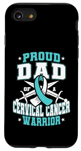 Hülle für iPhone SE (2020) / 7 / 8 Stolzer Vater eines Gebärmutterhalskrebskriegers, Unterstützung des Vaters von Cervical Cancer Awareness Month Support Design