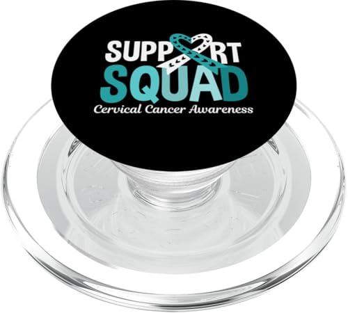 Support Squad Unterstützer für Gebärmutterhalskrebs PopSockets PopGrip für MagSafe von Cervical Cancer Awareness Month Support Design