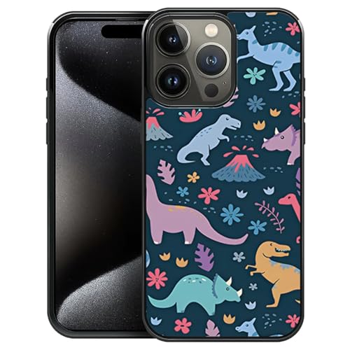 ChaiRy Hülle für iPhone 16pro Hülle Dünne Kratzfeste Rundumschutz Case Handyhülle Schutzhülle süßer Dinosaurier Muster von ChaiRy