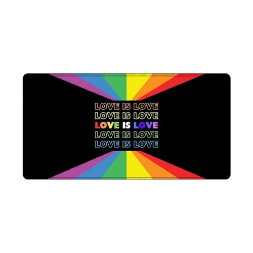 Mauspad XXL Gaming 900x400 mm Schreibtischunterlage, LGBTQ Gamer Mouse Pad, Spezielle Oberfläche Verbessert Präzision und Geschwindigkeit, rutschfeste Gummibasis von ChaiRy