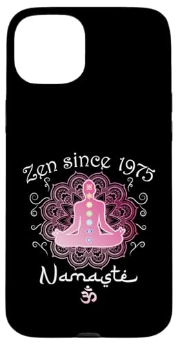 Hülle für iPhone 15 Plus Zen Since 1975 - 50 Years of Peaceful Reflection von Chakras Aligned with Namaste Mindfulness Store