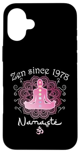 Hülle für iPhone 16 Plus Zen Since 1978 - 47 Years of Mindful Living von Chakras Aligned with Namaste Mindfulness Store