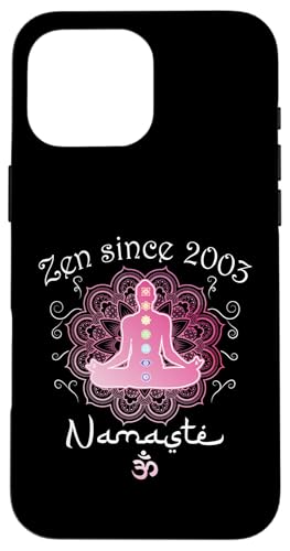 Hülle für iPhone 16 Pro Max Zen Since 2003 - 22 Years of Peace and Balance von Chakras Aligned with Namaste Mindfulness Store