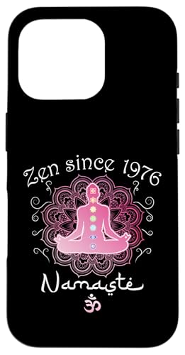 Hülle für iPhone 16 Pro Zen Since 1976 - 49 Years of Calm and Wisdom von Chakras Aligned with Namaste Mindfulness Store