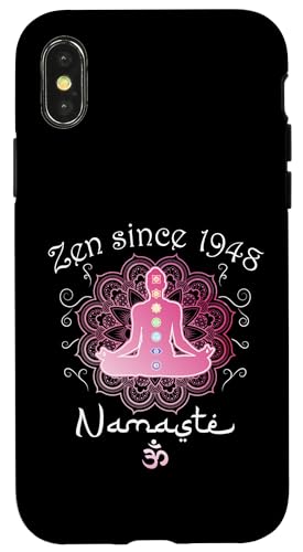 Hülle für iPhone X/XS Zen Since 1948 - 77 Years of Inner Harmony von Chakras Aligned with Namaste Mindfulness Store