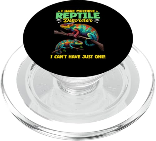 Chamäleon Reptil Ich habe Multiple Reptilienstörung PopSockets PopGrip für MagSafe von Chameleon Reptile Design