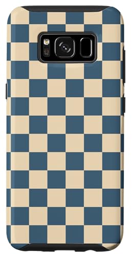 Hülle für Galaxy S8 Schachbrett Kariert Karo Muster Grau Beige von Checkered Checked Check Pattern Designs