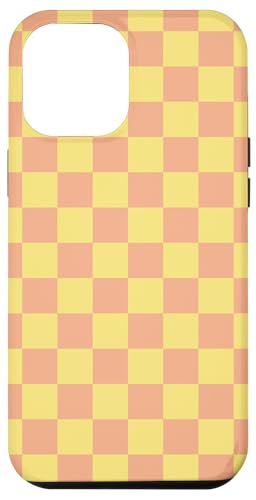 Hülle für iPhone 12 Pro Max Schachbrett kariert kariert kariert Karomuster gelb pink von Checkered Checked Check Pattern Designs