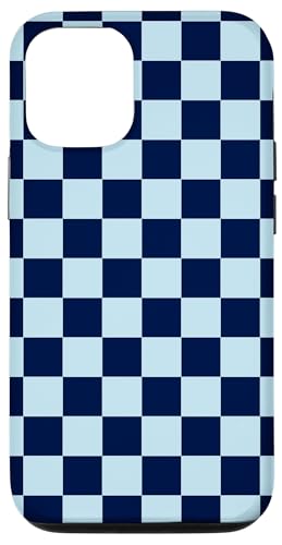 Hülle für iPhone 15 Schachbrett kariert Karomuster Blau Farbe von Checkered Checked Check Pattern Designs