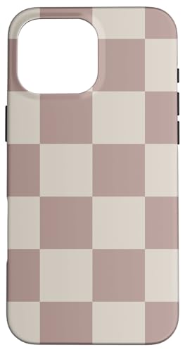 Hülle für iPhone 16 Pro Max Beige Braun Kariert Karo Muster Karo Design #218 von Checkered Checked Check Pattern Designs