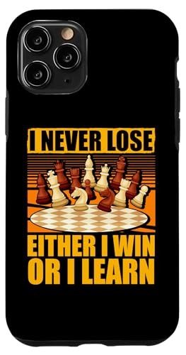 Hülle für iPhone 11 Pro Ich verliere nie, ich gewinne oder ich lerne Schachspieler von Checkmate Chess Club Funny Christmas Tee