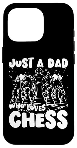 Hülle für iPhone 16 Pro Nur ein Vater, der Schachmänner liebt von Checkmate Chess Club Funny Christmas Tee