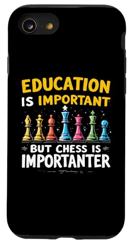 Hülle für iPhone SE (2020) / 7 / 8 Bildung ist wichtig, aber Schach ist wichtig von Checkmate Chess Club Funny Christmas Tee