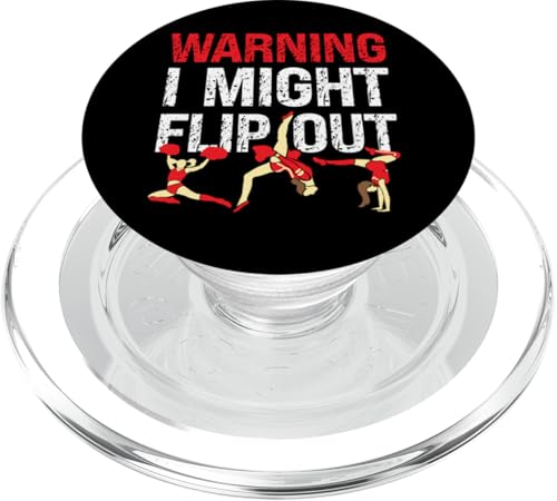 Cheerleading Warning I Might Flip Out Cheerleading PopSockets PopGrip für MagSafe von Cheer Cheerleader Girls HS0