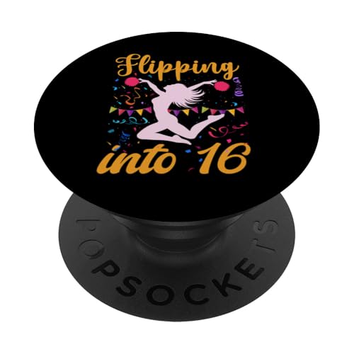 Cheerleader zum 16. Geburtstag, Cheerleader-Tänzerin PopSockets Klebender PopGrip von Cheerleader Birthday Designs