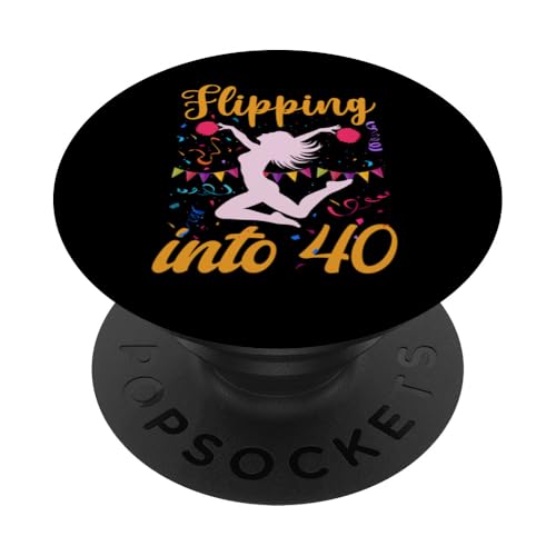 Cheerleader zum 40. Geburtstag, Cheerleader-Tänzerin PopSockets Klebender PopGrip von Cheerleader Birthday Designs