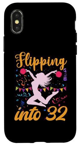 Hülle für iPhone X/XS Cheerleader zum 32. Geburtstag, Cheerleader-Tänzerin von Cheerleader Birthday Designs