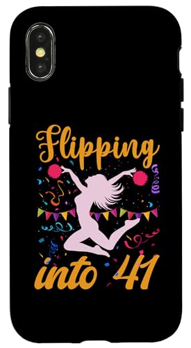 Hülle für iPhone X/XS Cheerleader zum 41. Geburtstag, Cheerleader-Tänzerin von Cheerleader Birthday Designs