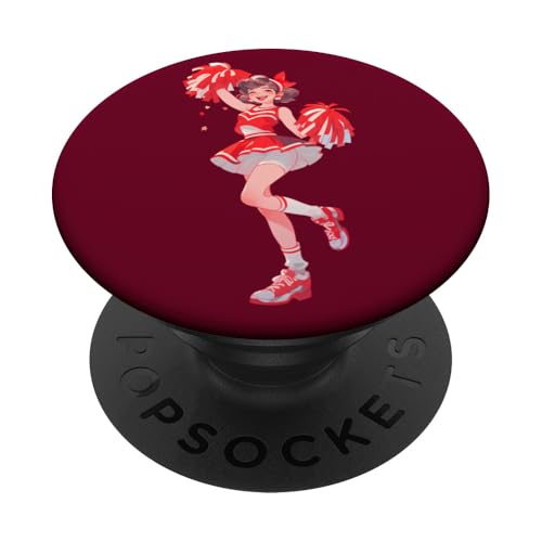 Weihnachten Cheerleading Santa Cheerleader Xmas Cheerleading PopSockets mit austauschbarem PopGrip von Cheerleading Geschenk für Cheerleader Frauen