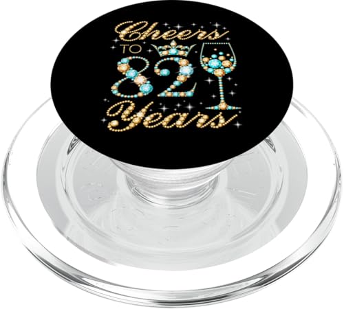 Herzliche Gratulation zum 82. Geburtstag von Frau Prinzessin Queen PopSockets PopGrip für MagSafe von Cheers It's My Birthday Queen's B-Day Party