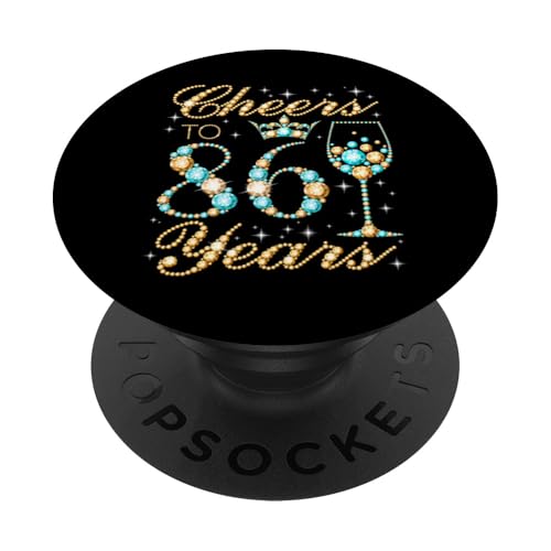 Herzliche Gratulation zum 86. Geburtstag von Frau Prinzessin Queen PopSockets Klebender PopGrip von Cheers It's My Birthday Queen's B-Day Party