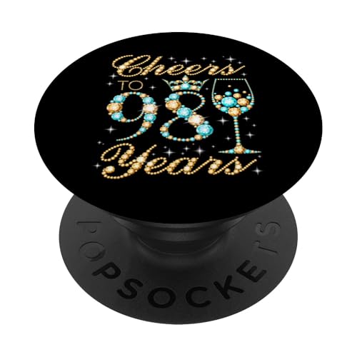 Herzliche Gratulation zum 98. Geburtstag, Frau, Prinzessin Königin PopSockets Klebender PopGrip von Cheers It's My Birthday Queen's B-Day Party