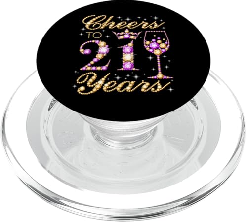 Ein Hoch auf die 21. Geburtstagsparty von 21 Years Old Queen PopSockets PopGrip für MagSafe von Cheers It's My Birthday Queen's Birthday Party