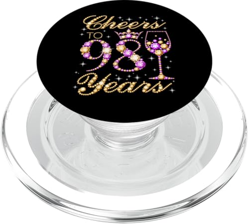 Ein Hoch auf die 98. Geburtstagsparty der 98 Years Old Queen PopSockets PopGrip für MagSafe von Cheers It's My Birthday Queen's Birthday Party