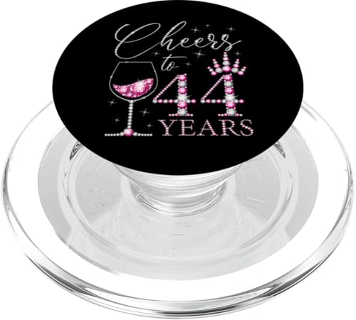 Ein Hoch auf 44 Jahre alte Frauen zum 44. Geburtstag, Frauen, Königinnen, Geburtstag PopSockets PopGrip für MagSafe von Cheers to My Birthday Pink Style